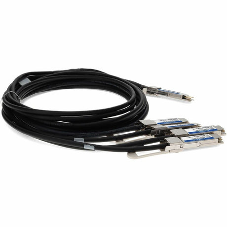 AddOn MSA and TAA Compliant 400GBase-CU QSFP-DD 400G to 4xQSFP56 100G PAM-4 Direct Attach Cable (Passive Twinax, 1m)