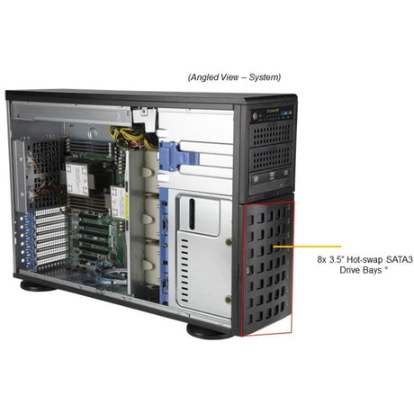 Supermicro SuperServer 740P-TR Server Barebone System - 4U Tower - Socket LGA-4189 - 2 x Processor Support