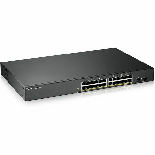 ZYXEL GS1900-24HPv2 24-Port Gigabit Smart Managed PoE Switch | 24 PoE+ Ports at 170W with 2 SFP Uplinks | TAA Compliant