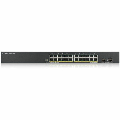 ZYXEL GS1900-24HPv2 24-Port Gigabit Smart Managed PoE Switch | 24 PoE+ Ports at 170W with 2 SFP Uplinks | TAA Compliant