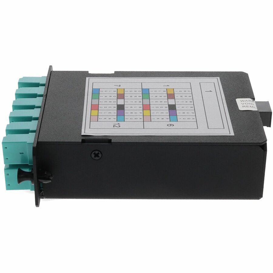 AddOn 4-Bay Cassette 24-Fiber MPO In, 12 LC Duplex Out, Multi-mode Duplex OM4 - MPO type A