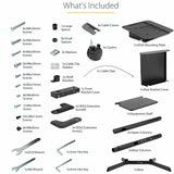 StarTech.com Mobile TV Cart, Portable Rolling TV Stand, 37-70 inch VESA Display Mount (154lb/70kg), Shelf & Storage, Rotate/Tilt Display