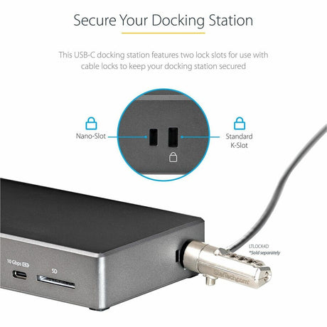 StarTech.com USB C Dock, Triple 4K Monitor USB-C Docking Station with DP 1.4 & DSC, 2x DisplayPort & 1x HDMI, 100W PD, 6x USB (2x 10Gbps)