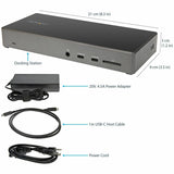 StarTech.com USB C Dock, Triple 4K Monitor USB-C Docking Station with DP 1.4 & DSC, 2x DisplayPort & 1x HDMI, 100W PD, 6x USB (2x 10Gbps)