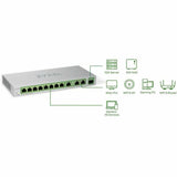 Zyxel 12-Port Multi-Gigabit Ethernet Web Managed Switch | 3 x 10G | 1 x 10G SFP+ Fiber | 8 x GbE Ports | Plug & Play | Desktop or Wall-Mount | Ethernet Splitter | Lifetime Warranty | XGS1250-12