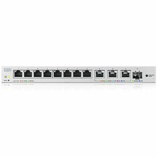 Zyxel 12-Port Multi-Gigabit Ethernet Web Managed Switch | 3 x 10G | 1 x 10G SFP+ Fiber | 8 x GbE Ports | Plug & Play | Desktop or Wall-Mount | Ethernet Splitter | Lifetime Warranty | XGS1250-12