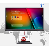 ViewSonic IFP6552 65 Inch ViewBoard 4K Interactive Flat Panel Display with 33-Point Touch, Integrated Microphone and HDMI, VGA, RJ45, 60W Powered USB-C Connectivity