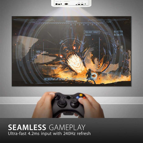 ViewSonic (PX748-4K) 4K UHD Projector with 4000 Lumens 240 Hz 4.2ms HDR Support Auto Keystone Dual HDMI and USB C for Home Theater Day and Night, Stream Netflix with Dongle