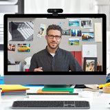 Logitech Brio Stream, Ultra 4K HD Video Calling, Noise-Canceling mic, HD Auto Light Correction, Wide Field of View, Black