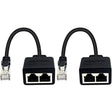 CAT6 SPLITTER 2XF TO M 6IN RJ45