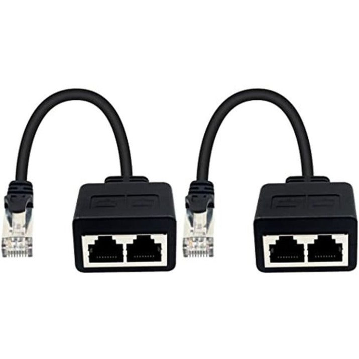 CAT6 SPLITTER 2XF TO M 6IN RJ45
