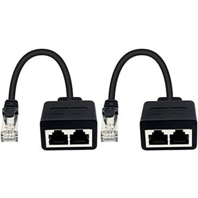 CAT6 SPLITTER 2XF TO M 6IN RJ45