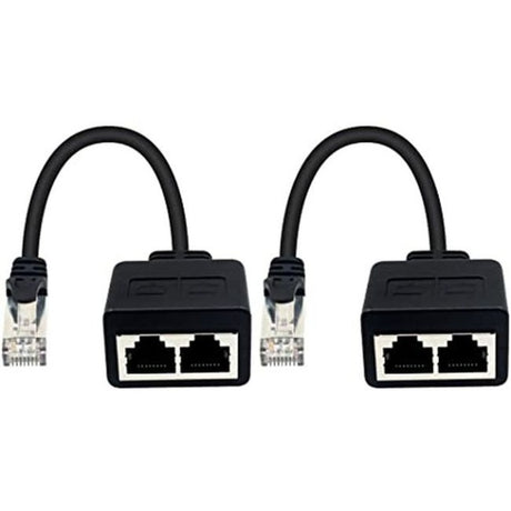 CAT6 SPLITTER 2XF TO M 6IN RJ45