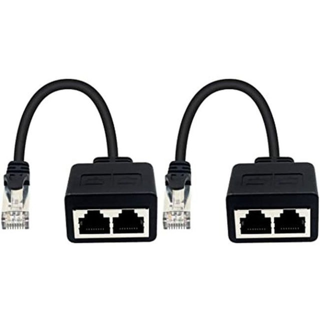 CAT6 SPLITTER 2XF TO M 6IN RJ45