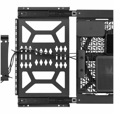 Atdec media storage sliding panel - Universal mounting hole pattern - For media and networking devices