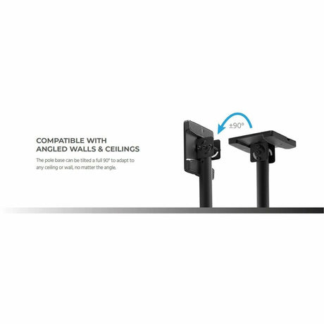Monoprice Commercial 39662 Ceiling Mount for Menu Board, Digital Signage Display - Black - Landscape/Portrait