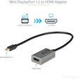 StarTech.com Mini DisplayPort to HDMI Adapter, mDP to HDMI Adapter Dongle, 1080p, Mini DP 1.2 to HDMI Video Converter, 12" Long Cable