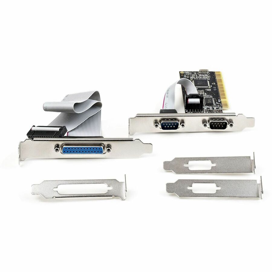StarTech.com PCI Serial Parallel Combo Card with Dual Serial RS232 Ports (DB9) & 1x Parallel Port (DB25), PCI Adapter Expansion Card