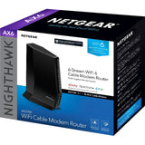 Netgear Nighthawk AX6 Wi-Fi 6 IEEE 802.11ax Cable Modem/Wireless Router