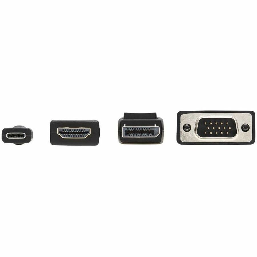 Eaton Tripp Lite Series 4-Port Presentation Adapter, 4K 60 Hz (4:4:4) HDMI, DP, USB-C and 1080p VGA to HDMI, Built-In Cables, TAA