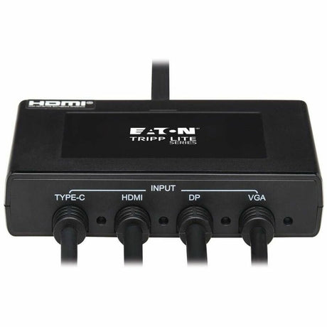 Eaton Tripp Lite Series 4-Port Presentation Adapter, 4K 60 Hz (4:4:4) HDMI, DP, USB-C and 1080p VGA to HDMI, Built-In Cables, TAA