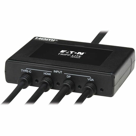 Eaton Tripp Lite Series 4-Port Presentation Adapter, 4K 60 Hz (4:4:4) HDMI, DP, USB-C and 1080p VGA to HDMI, Built-In Cables, TAA