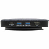 Eaton Tripp Lite Series USB-C Dock with Optional Internal Hard Drive, 4K HDMI, USB 3.x (5Gbps), USB-A/USB-C Hub, SATA III, 100W PD Charging, Gray
