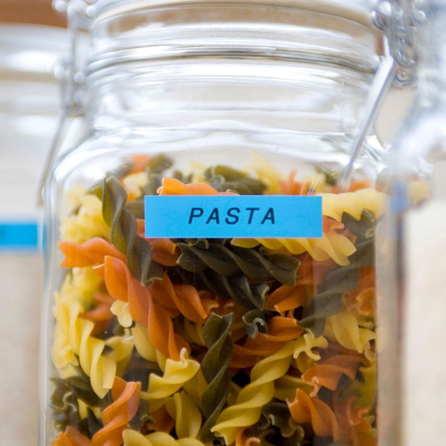 12MM BLACK TEXT ON BLUE