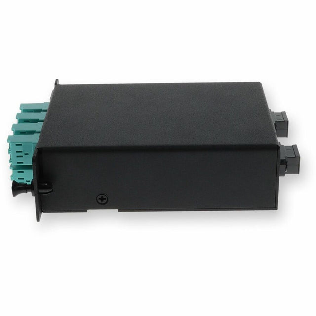 AddOn 4-Bay Cassette 2x 12-Fiber MPO In, 8 LC Duplex Out, Multi-mode Duplex OM4