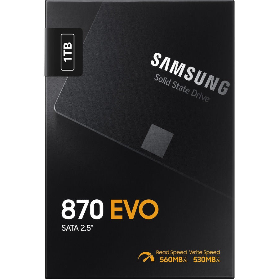 Samsung 870 EVO MZ-77E1T0BW 1 TB Solid State Drive - 2.5" Internal - SATA (SATA/600) - Black