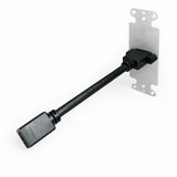 Comprehensive HDMI Pass-Through Single Gang Decorative Wall Plate with Pigtail - White