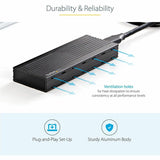 StarTech.com USB-C 10Gbps to M.2 NVMe or M.2 SATA SSD Enclosure, Portable M.2 PCIe/SATA SSD Aluminum Enclosure, USB-C & USB-A Host Cables