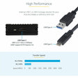 StarTech.com USB-C 10Gbps to M.2 NVMe or M.2 SATA SSD Enclosure, Portable M.2 PCIe/SATA SSD Aluminum Enclosure, USB-C & USB-A Host Cables