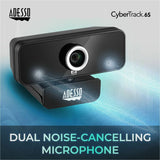 Adesso CyberTrack 6S Webcam - 8 Megapixel - 30 fps - USB 2.0 - TAA Compliant