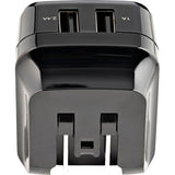StarTech.com 2 Port USB Wall Charger, 17W Wall Charger Hub (2.4A & 1A port), Dual USB-A Power Adapter, Portable Charger for Phones/Tablets