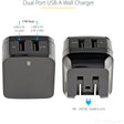 StarTech.com 2 Port USB Wall Charger, 17W Wall Charger Hub (2.4A & 1A port), Dual USB-A Power Adapter, Portable Charger for Phones/Tablets