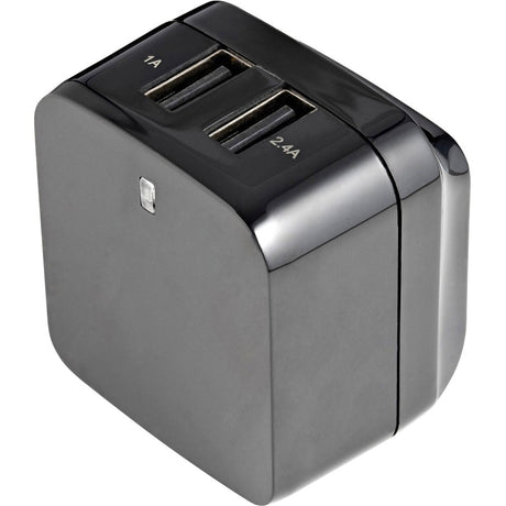 StarTech.com 2 Port USB Wall Charger, 17W Wall Charger Hub (2.4A & 1A port), Dual USB-A Power Adapter, Portable Charger for Phones/Tablets