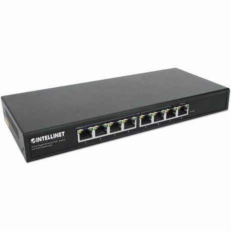 Intellinet PoE-Powered 8-Port Gigabit Ethernet PoE+ Switch with PoE Passthrough