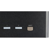 StarTech.com 2 Port Triple Monitor DisplayPort KVM Switch 4K 60Hz UHD HDR, DP 1.2 KVM Switch, 2-Pt USB 3.0 Hub, 4x USB HID, Audio, Hotkey