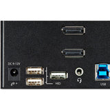 StarTech.com 2 Port Triple Monitor DisplayPort KVM Switch 4K 60Hz UHD HDR, DP 1.2 KVM Switch, 2-Pt USB 3.0 Hub, 4x USB HID, Audio, Hotkey