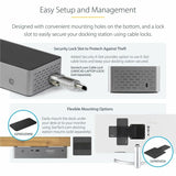 StarTech.com USB-C Dock, 4K 60Hz Quad Monitor DisplayPort & HDMI, Universal USB C Docking Station, 100W Power Delivery, USB Hub 1C/3A, GbE