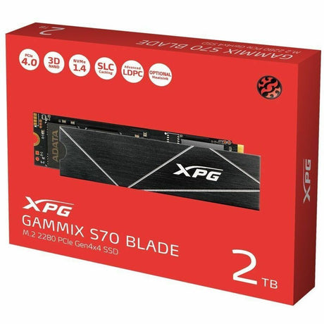 XPG GAMMIX S70 BLADE AGAMMIXS70B-2T-CS 2 TB Solid State Drive - M.2 2280 Internal - PCI Express NVMe (PCI Express NVMe 4.0 x4)