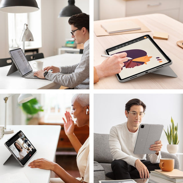 Logitech Combo Touch Keyboard/Cover Case Apple iPad Air (4th Generation), iPad Air (5th Generation) Tablet - Oxford Gray