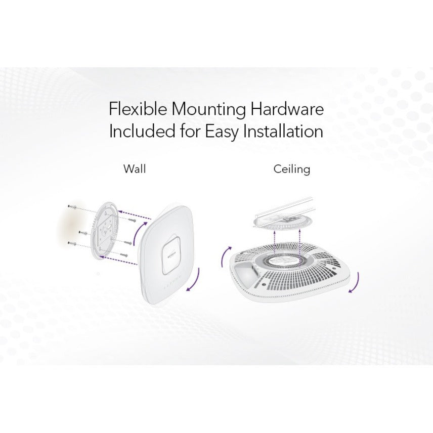 Netgear Business WAX630 Tri Band IEEE 802.11 a/b/g/n/ac/ax/i 6 Gbit/s Wireless Access Point - Indoor