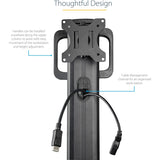 StarTech.com Mobile Standing Workstation with Monitor Mount, CPU/PC Holder, Height Adjustable Desktop Computer Cart, Standing Workstation