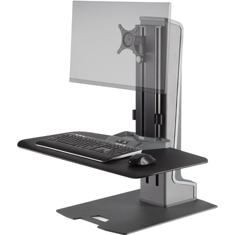 HAT Winston-E Sit-Stand Single Monitor Mount w/ Compact Worksurface