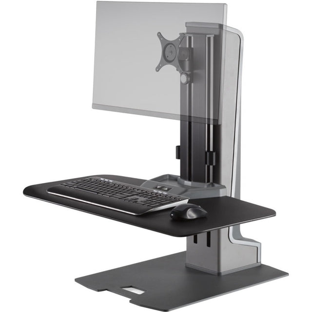 HAT Winston-E Sit-Stand Single Monitor Mount w/ Compact Worksurface