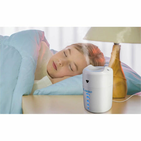 Lasko Ultrasonic Personal Cool Mist Humidifier with Nightlight, UH150, White