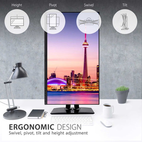 ViewSonic VP2756-2K 27 Inch IPS 1440p Ergonomic Monitor with Ultra-Thin Bezels, Color Accuracy, Pantone Validated, 60W USB C