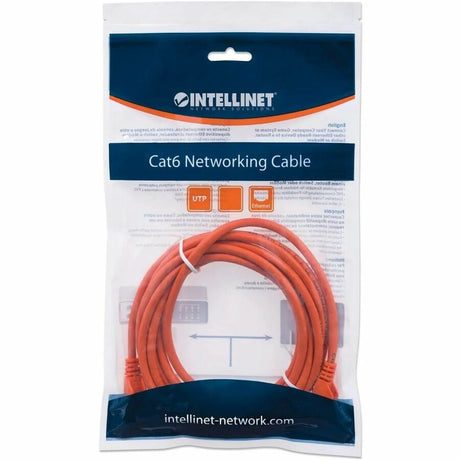 Intellinet Cat6 U/UTP Network Patch Cable, 0.6 m (2 ft.), Orange